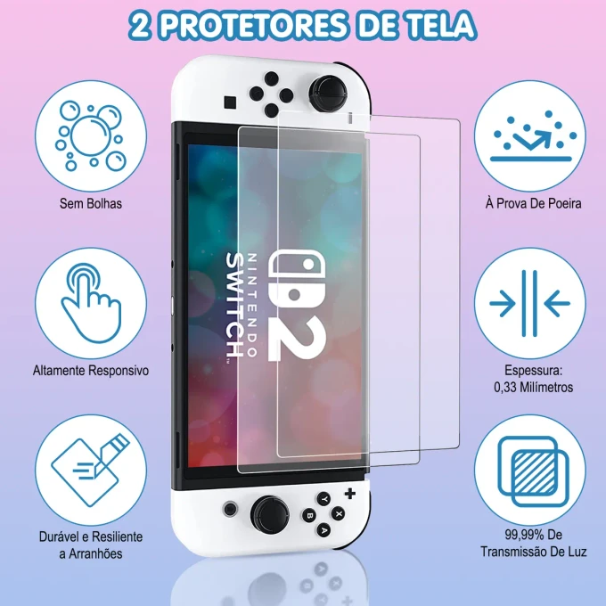 Kit 32 Pcs Bolsa Estojo Acessórios Para Nintendo Switch 2 - imagem 5