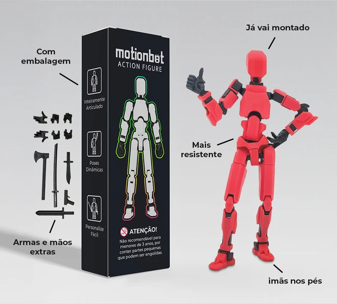 Boneco Action Figure Motion Bot Dummy Luck 13 - imagem 7
