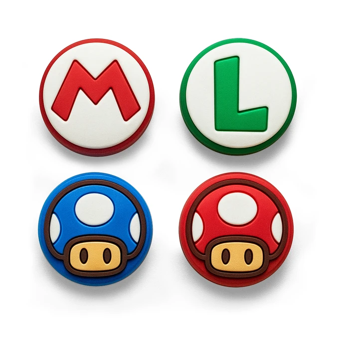 Kit 4 Grips Thumbstick Mario Switch 2 - imagem 3