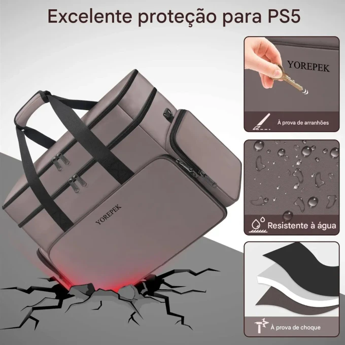 Bolsa De Transporte Para Ps5 E Ps5 Pro, Grande - imagem 5