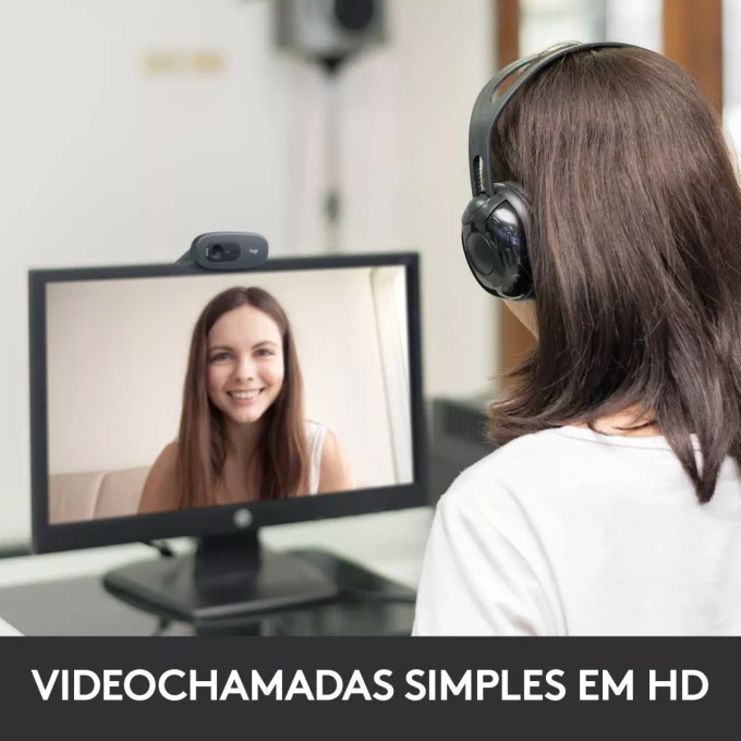 Webcam HD Logitech C270 com Microfone Embutido HD - imagem 2