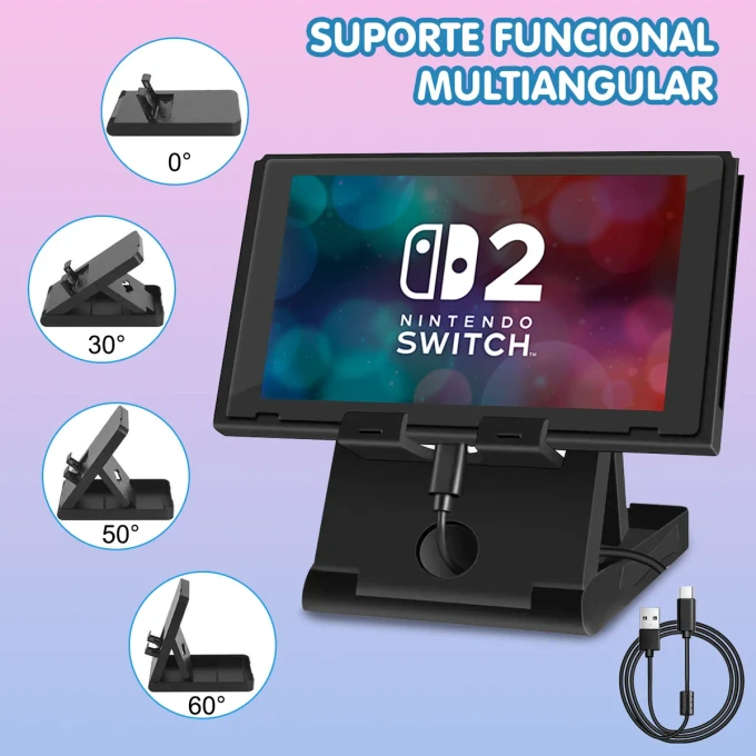 Kit 32 Pcs Bolsa Estojo Acessórios Para Nintendo Switch 2 - imagem 8