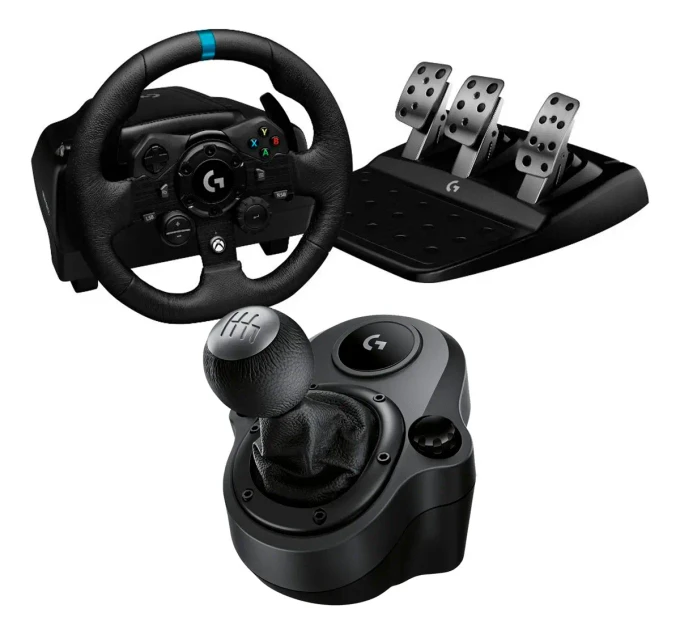 Kit Logitech G Steering Wheel G923 - PC e Xbox c/ Gear Shift
