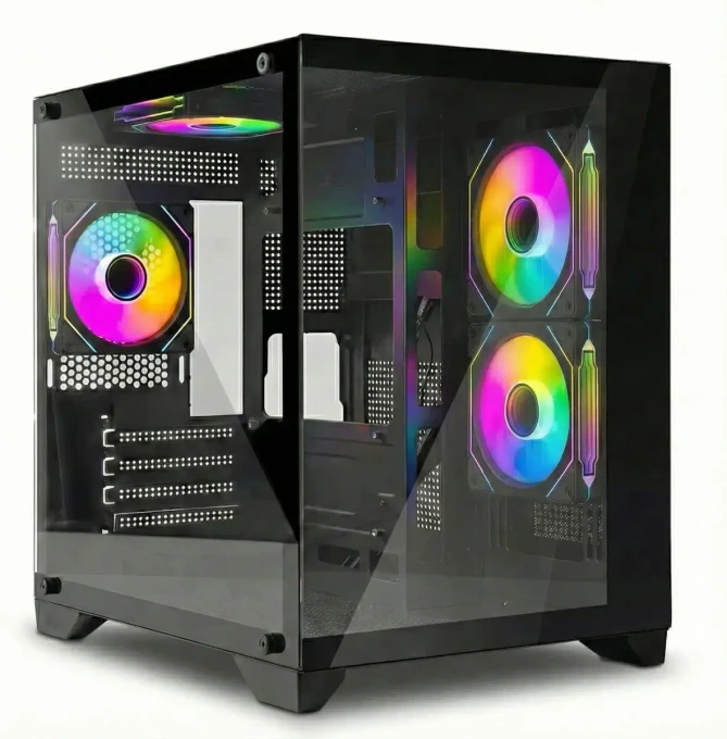 Gabinete Gamer Mrpc Aquario Para Pc 4 Coolers Fans Led Rgb - imagem 1