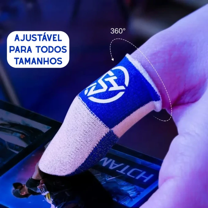 1 Par Luvinha De Dedo Gamer Ahero Fibra De Prata Anti-suor - imagem 5