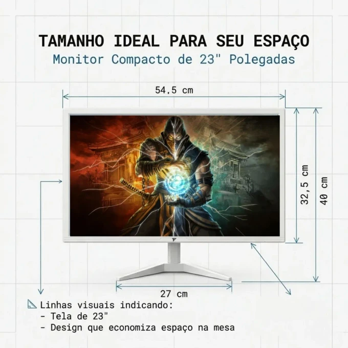 Monitor 23 Polegadas Led Hdmi Vga 1920 X 1080 Segunda Tela - imagem 5