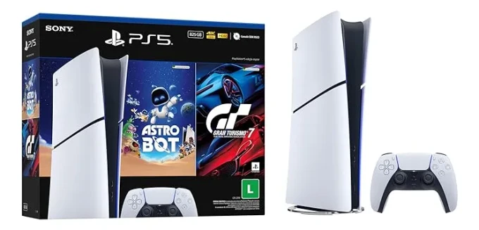 Console Playstation®5 Slim Digital BRANCO - Astro Bot E GT7