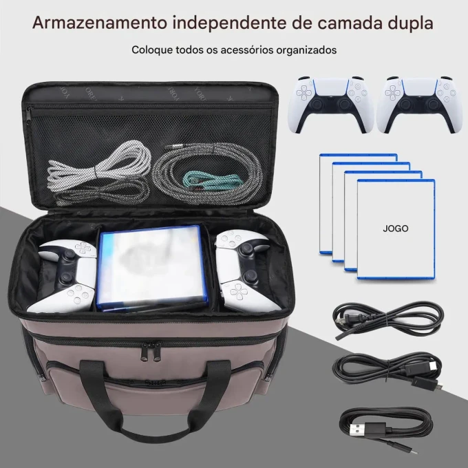 Bolsa De Transporte Para Ps5 E Ps5 Pro, Grande - imagem 7
