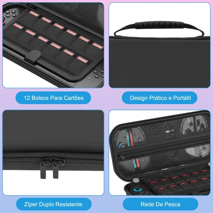 Kit 32 Pcs Bolsa Estojo Acessórios Para Nintendo Switch 2 - imagem 7
